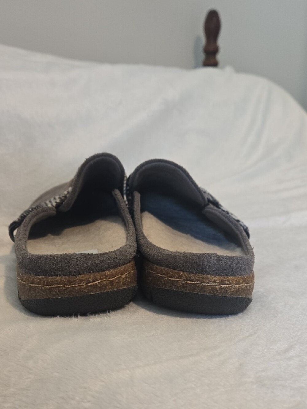 Earth Origins Lined Suede Slip-On Clogs with Patterned Strap - Picture 4 of 11